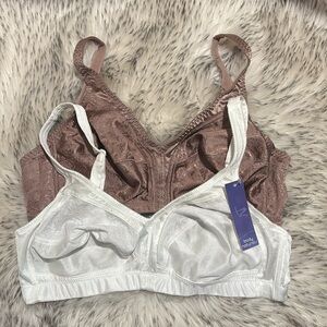 Women's Bra Set - Cream and Brown